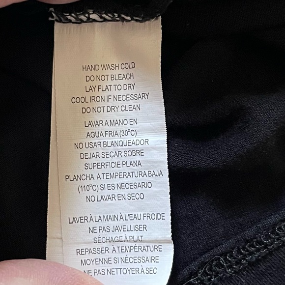 MAC & JAC Black Double Layered Short Sleeve Top Size Large - Picture 9 of 11